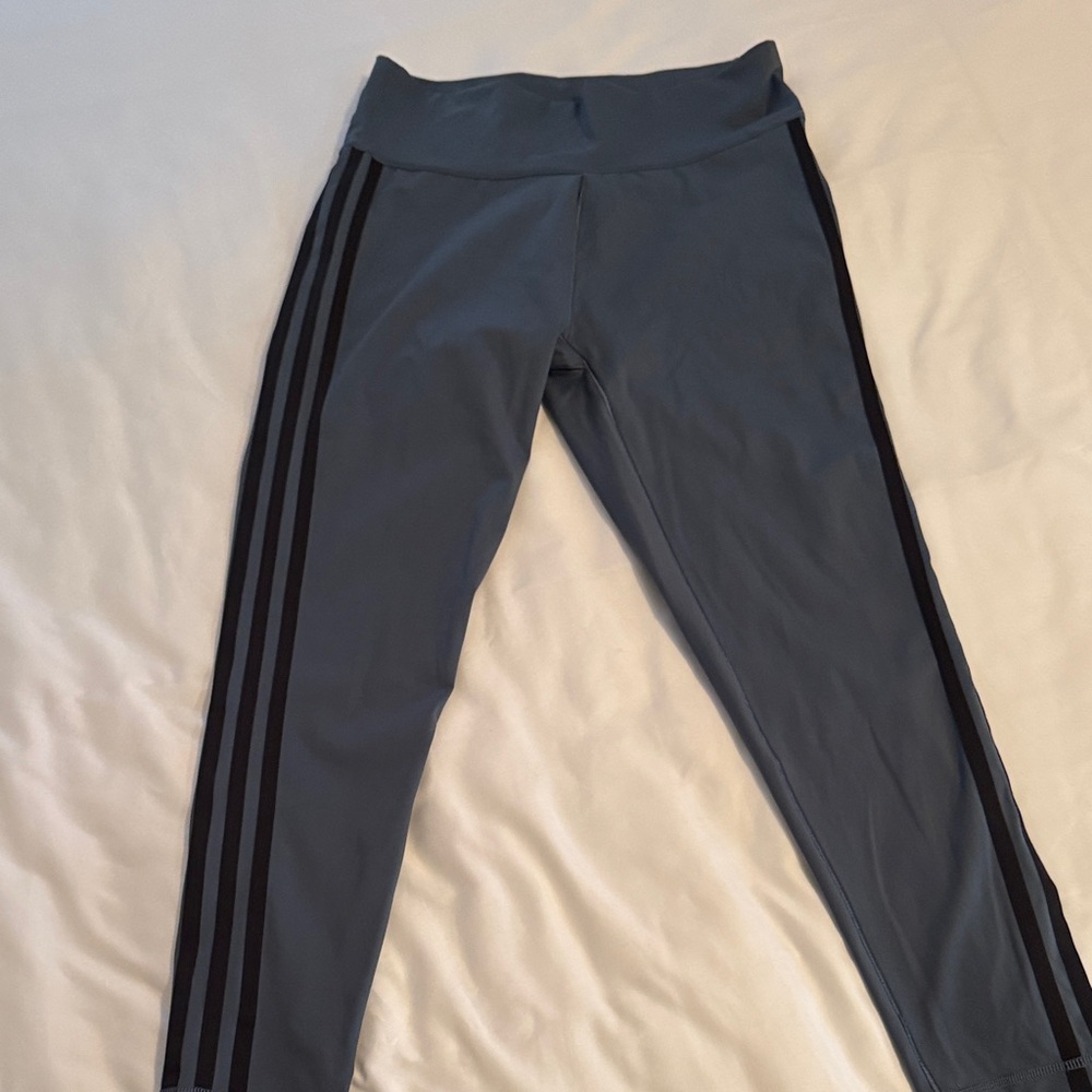 adidas Charcoal Leggings with Black Accents